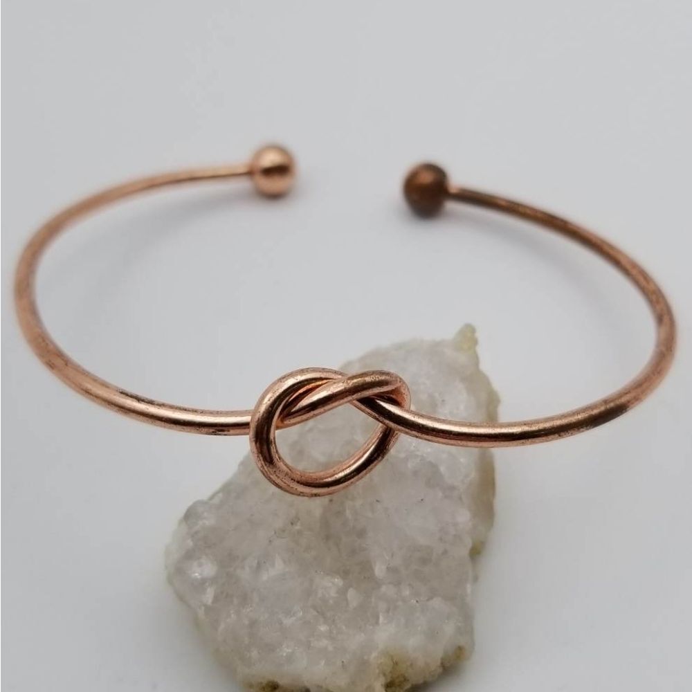 Copper love knot eternal romance bracelet cuff‎